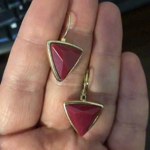 Burgundy drop earrings